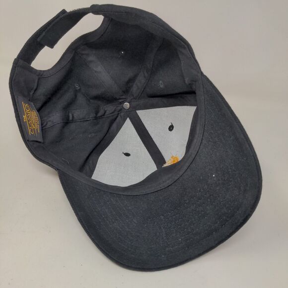 Yupoong Men's Strapback Hat Black Adjustable Embroidered Sun Life Financial Logo - Picture 6 of 7